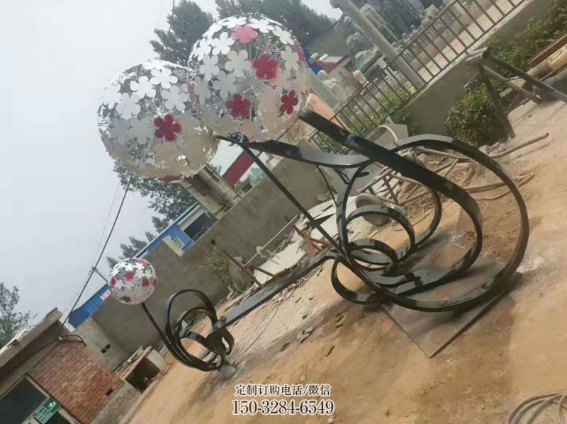 江干大型蒲公英坐凳雕塑，现代元素设计，不锈钢坐凳雕塑