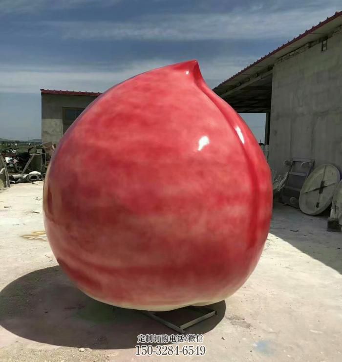杭州公园寿桃雕塑 酒店门口雕塑 彩绘摆件 杭州公园寿桃雕塑 酒店门口雕塑 彩绘摆件