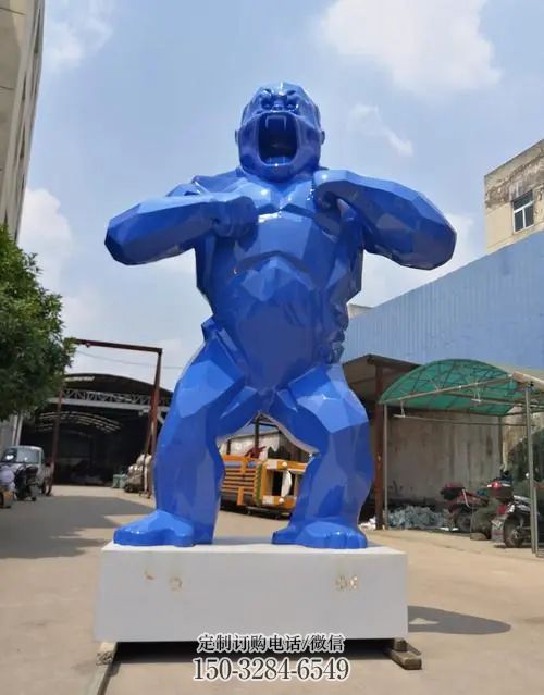 嘉兴彩绘黑猩猩雕塑 仿真动物雕塑 步行街摆件 嘉兴彩绘黑猩猩雕塑 仿真动物雕塑 步行街摆件